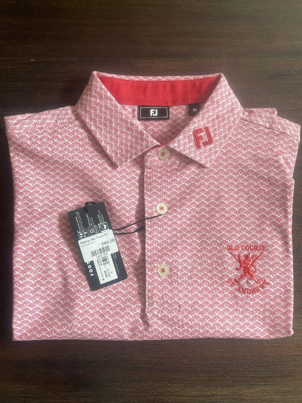 Men Footjoy Golf Shirt - Old St Andrews Medium